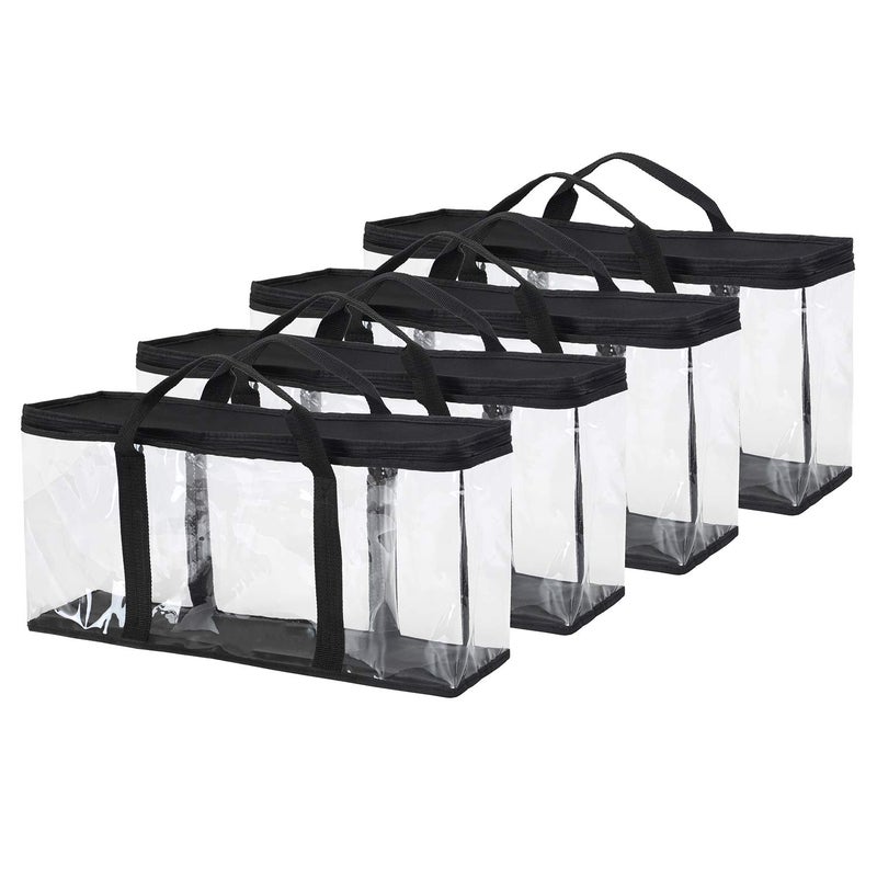 Fasmov 4 Pack VHS Storage Bag Hold up to 60 Large VHS Tapes (15 Each Bag) - Image 1